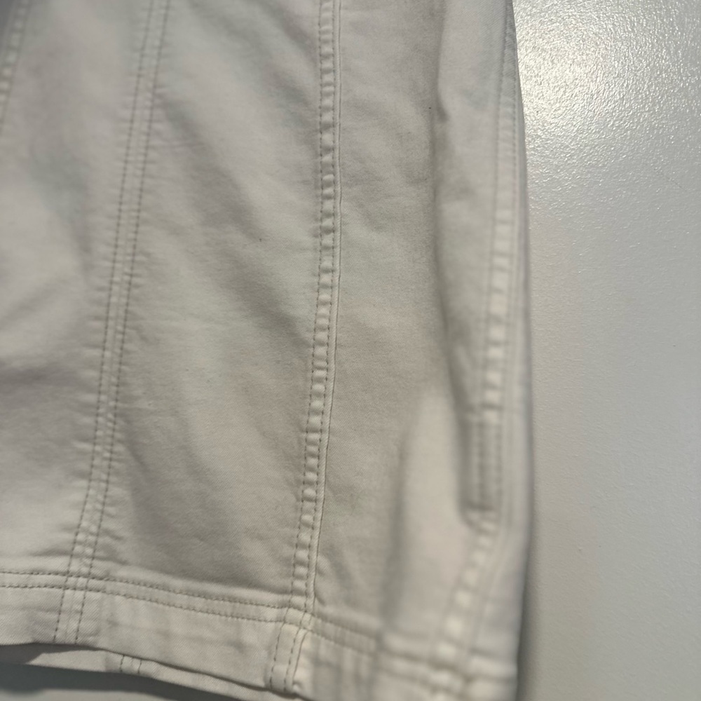 Free People Modern Femme Stark White Sz:0 paneled Rear Zip mini Pencil skirt - Picture 5 of 10